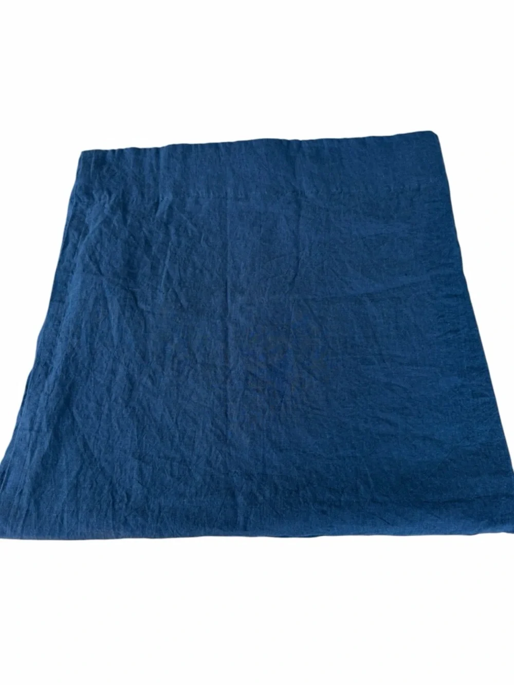 West Elm 100% Linen Curtain Panel Navy Blue Cotton Lined 48x96 Minimalist GUC